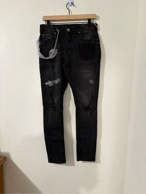 NWT Brave Soul London Skinny Fit Graffiti Jeans | Size: 30R